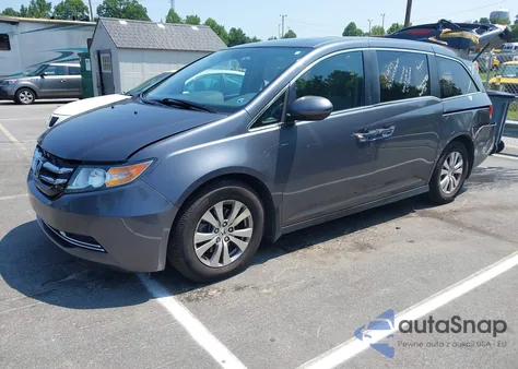 2014 Honda Odyssey Ex-L from USA, damaged, VIN 5FNRL5H63EB073585